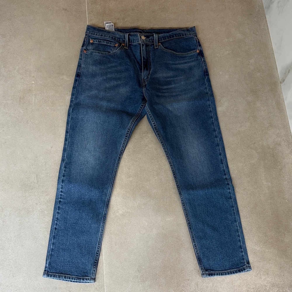 Levi's 512 Men's Straight Jeans in Deep Blue Size 34 x 30
